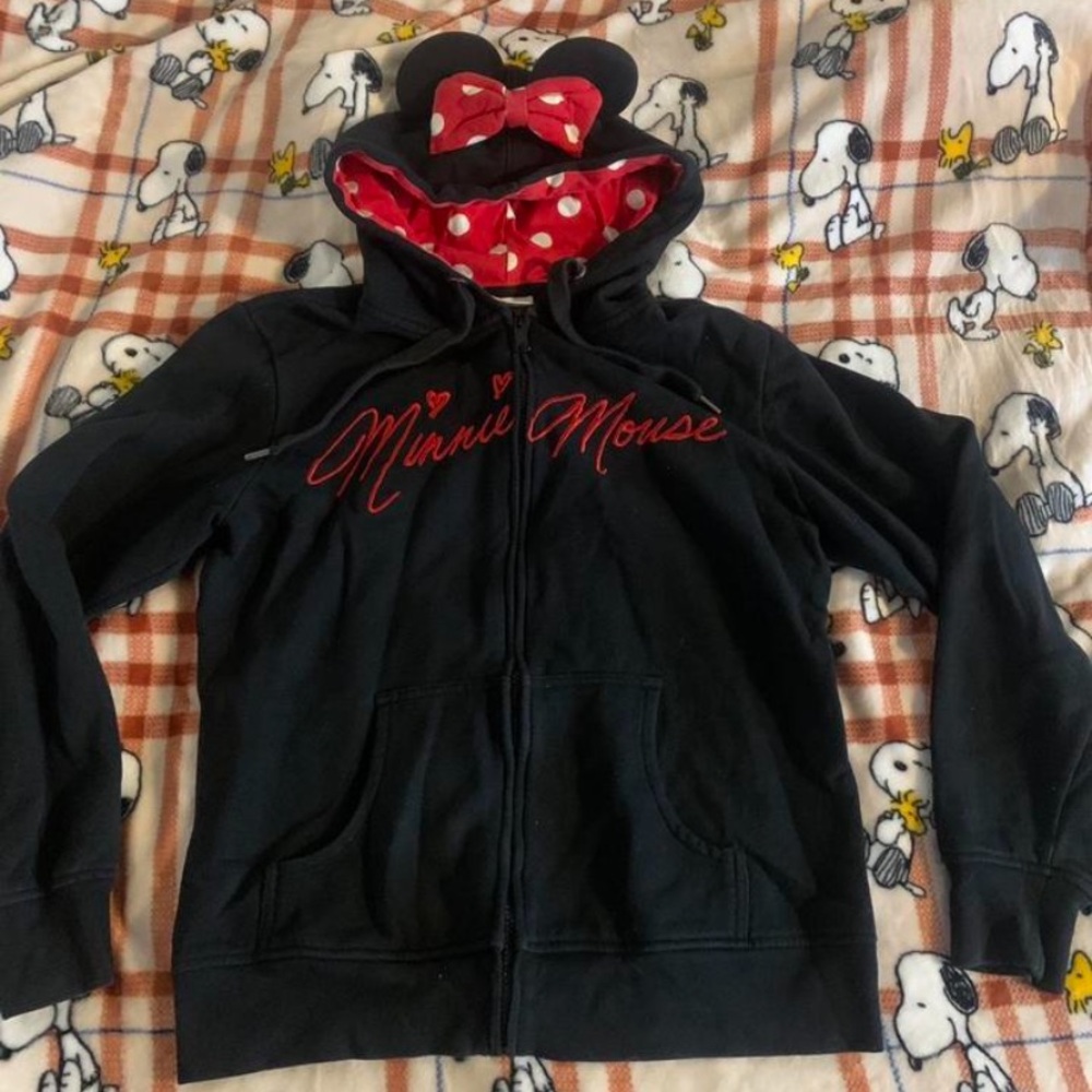 Disney Minnie Mouse Black and Red Hoodie